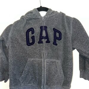 GAP Gray Hoodie with Navy Logo